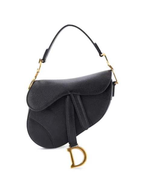 Christian Dior Pre-Owned Saddle Handbag Leather Mini shoulder bag Black TEH96DG3RNFB6HRW