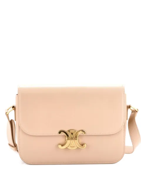 Celine Pre-Owned Triomphe Shoulder Bag Smooth Calfskin Medium crossbody bag Neutrals LOZ87MCZVYCCSKWA
