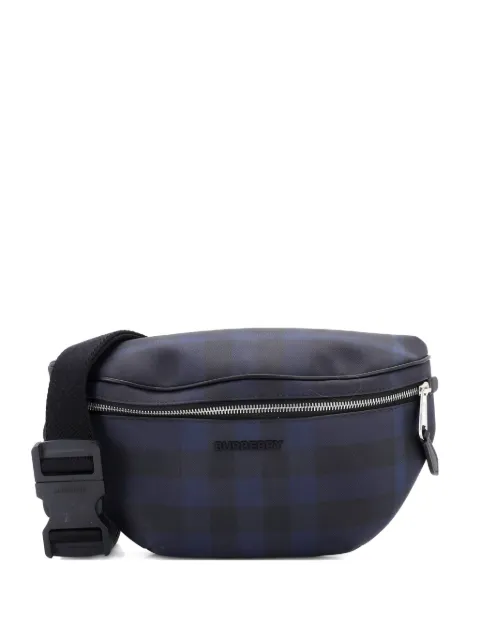 Burberry Pre-Owned Cason Bum Bag Check E-Canvas Medium belt bag Blue 2QOQ3LS54MT2L8JW