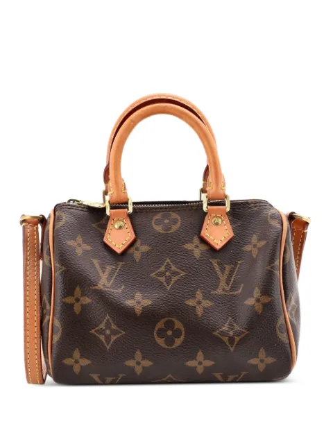 Louis Vuitton Pre-Owned Speedy Bandouliere Bag Monogram Canvas Nano crossbody bag Brown D8LITKO4AFP04B71