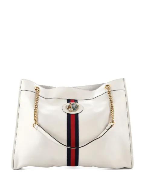 Gucci Pre-Owned Rajah Chain Leather Large tote bag Neutrals FKO9M84KJGHYQMV2