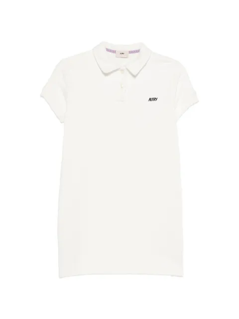 Autry polo-collar mini dress White DRPW043W