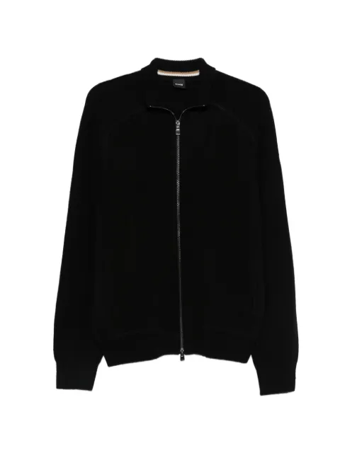 BOSS zip wool cardigan Black 50550011
