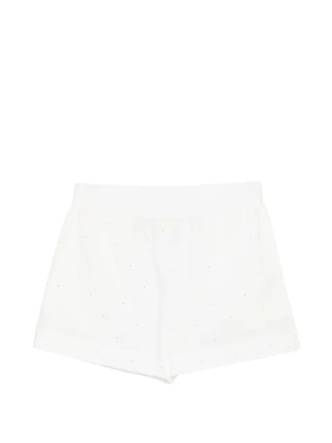 MC2 Saint Barth Meave crystal-embellishment shorts White MEA002