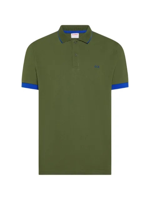 Sun68 trim polo shirt Green A3612037
