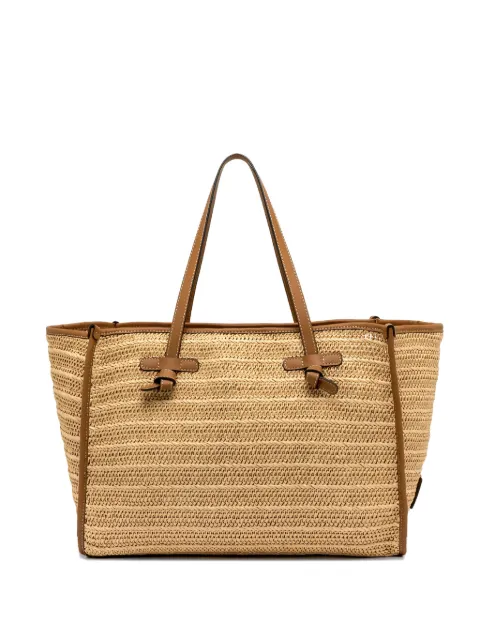 GIANNI CHIARINI Marcella knotted-handle tote bag Neutrals BS6850RVMRKNATURALE