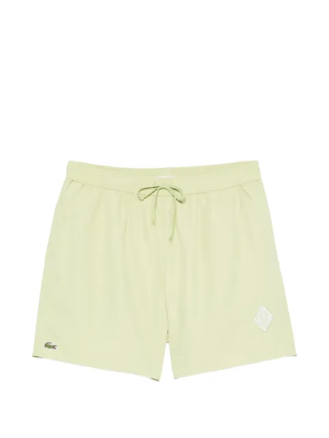 Lacoste drawstring geometric swim shorts Green MH4962