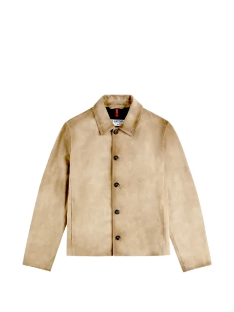 Fay buttoned calfskin jacket Neutrals MAM12520860ZDD