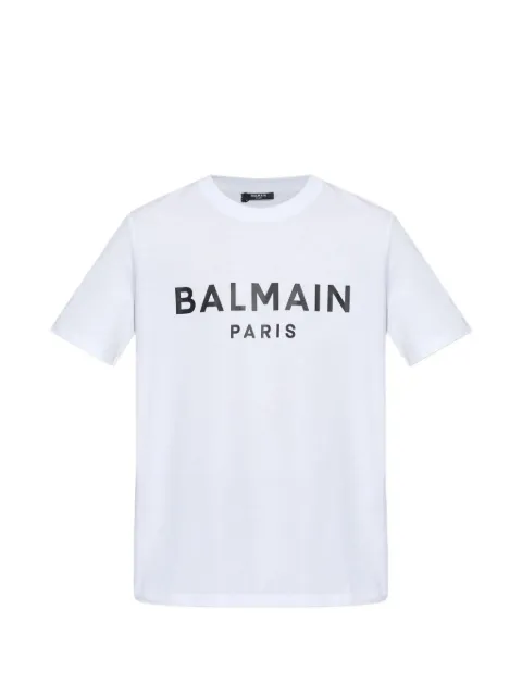 Balmain T-shirt with Balmain Paris print White GH1EG000BD45
