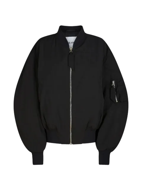 The Attico Anja zip-up bomber jacket Black 260WCB00070PLL001AA