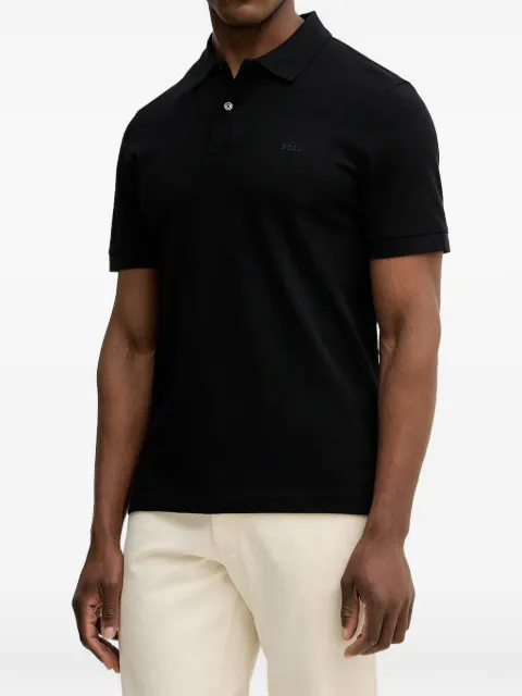 BOSS Pallas buttoned polo shirt Black 50553564