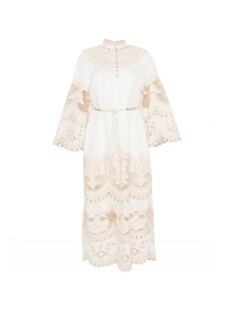 ZIMMERMANN embroidered midi dress White 5767DRS262