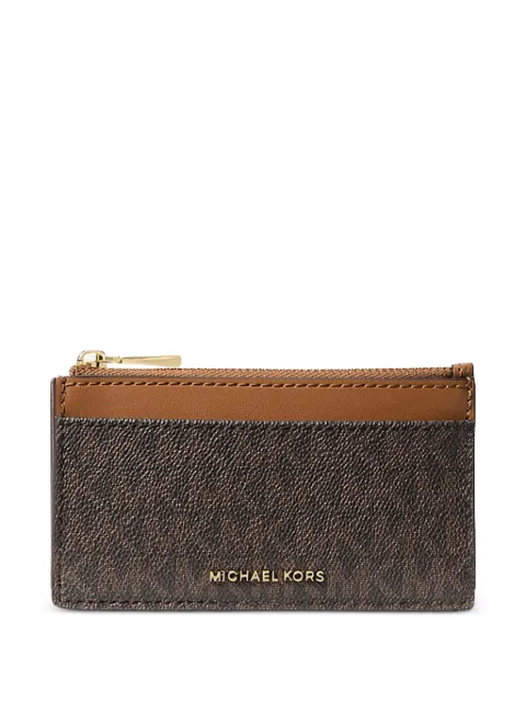 Michael Kors monogram zip wallet Brown 32F5GJ6D8B