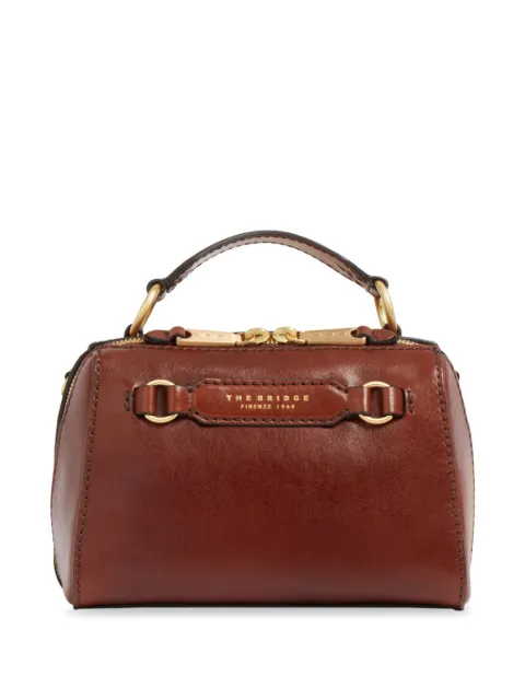 The Bridge Laura top-handle leather mini bag Brown CV04180601