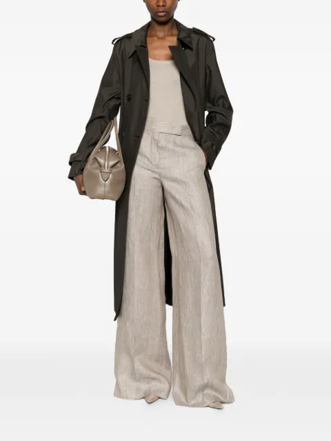 Max Mara Herringbone linen twill trousers Neutrals 2611131012600