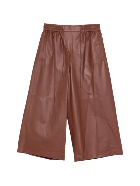 Yves Salomon drawstring leather trousers Brown 22EYP201XXAPAR