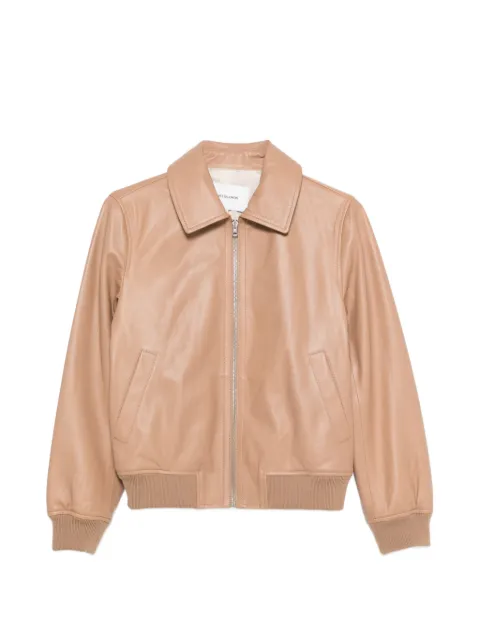 Yves Salomon zip-up lambskin jacket Neutrals 25EYV20155APXX