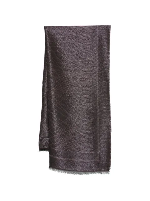 Elisabetta Franchi foulard scarf with lurex Brown SC13F62E2