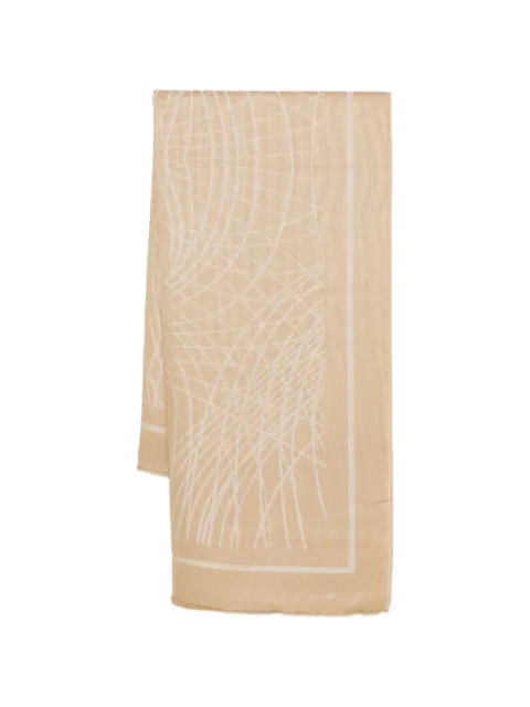 Elisabetta Franchi foulard scarf with lurex Neutrals SC13F62E2
