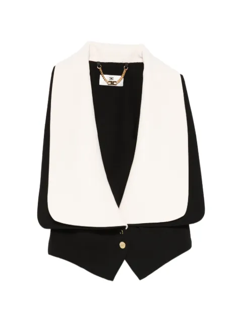 Elisabetta Franchi shawl gilet Black GL00161E2