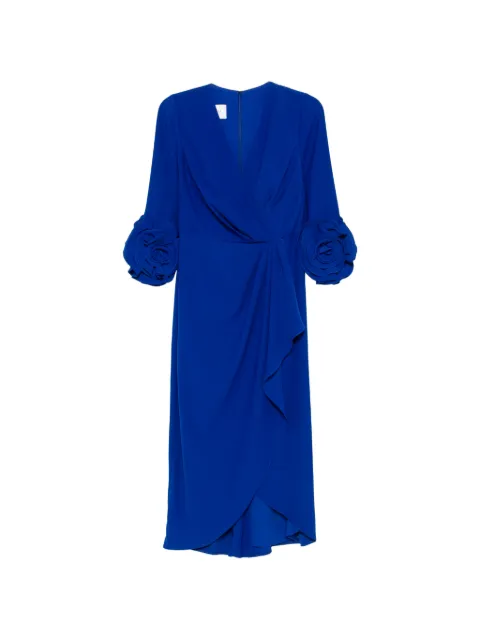 Rosa Clará floral ruffle midi dress Blue 1T1C4CRP0063542