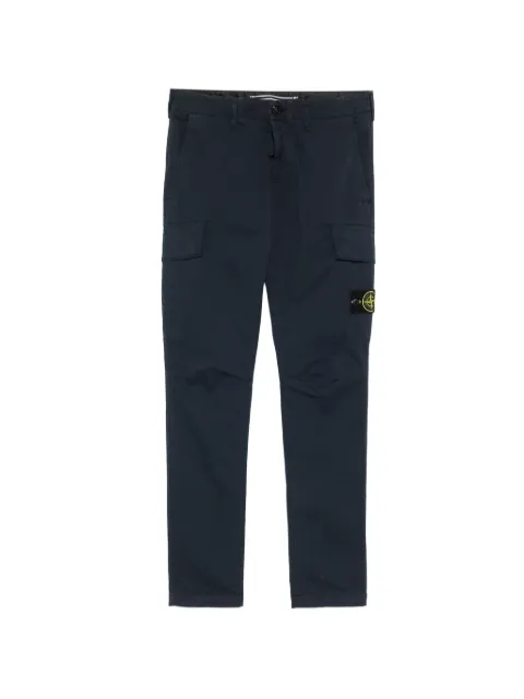 Stone Island logo-patch cargo pants Blue L1S153100306S0A10