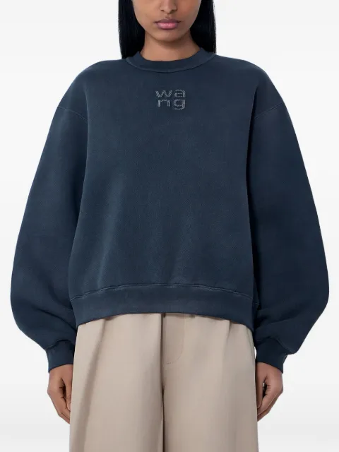 Alexander Wang embroidered-logo sweatshirt Grey 4CC1261219011