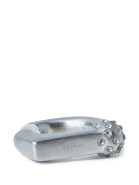 Rick Owens textured-detail geometric ear cuff Silver RJ0000136MMTRS1