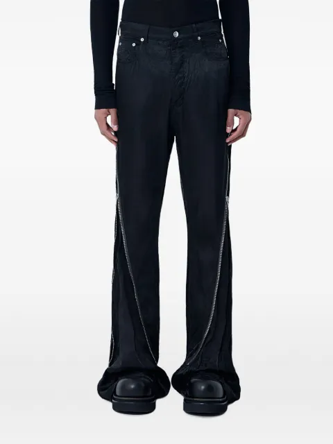 Rick Owens crinkled side-zip trousers Black RU01F2343N09