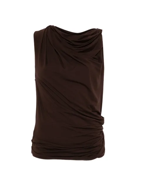 ENTIRE STUDIOS draped sleeveless top Brown ESSS26TO01243