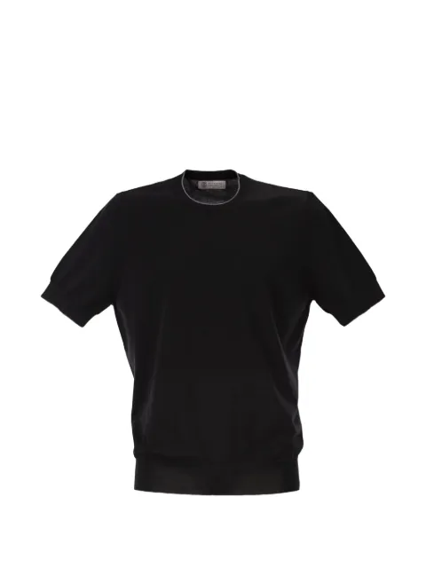 Brunello Cucinelli crew-neck ribbed short-sleeve T-shirt Black M29805200CH101