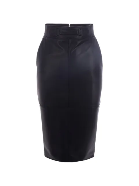 Elisabetta Franchi logo-waistband midi skirt Black GO16361E2