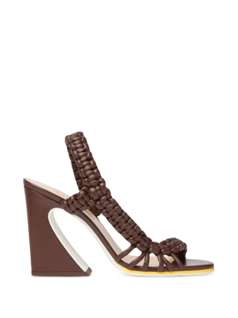 FENDI Arco braided sandals Brown 8X8917AWL0