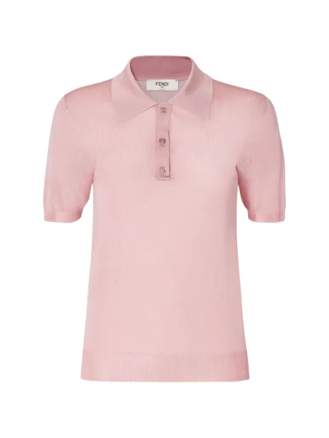 FENDI buttoned polo shirt Pink FZXE82AW4V