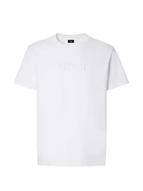 FENDI embossed T-shirt White FY1319AY0G