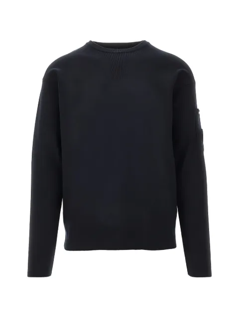 C.P. Company lens patch sweater Blue 20CMKN097A110560A888