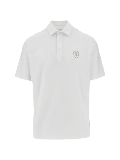 Brunello Cucinelli logo-patch polo shirt White MW8573941TC6159