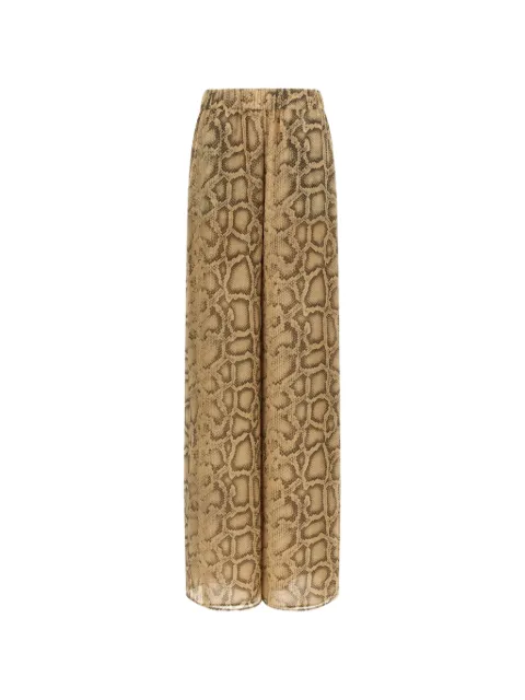 THE ANDAMANE Lena elasticated-waist python-print trousers Neutrals T190425BTNP264N