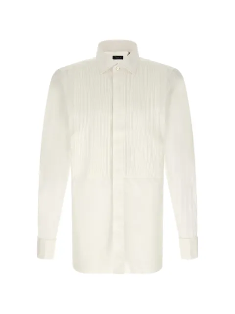 Finamore 1925 Napoli Napoli Classic Tuxedo plastron shirt White C0147B01