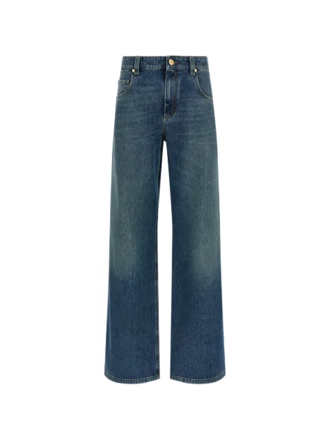 Brunello Cucinelli contrast-stitching stonewashed-denim jeans Blue MA095P4050C9039