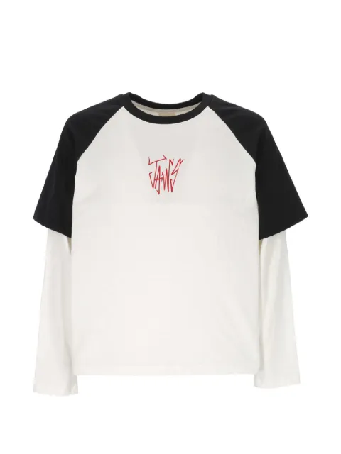 Jaws long-sleeved layered T-shirt White DSAUNIJ0010