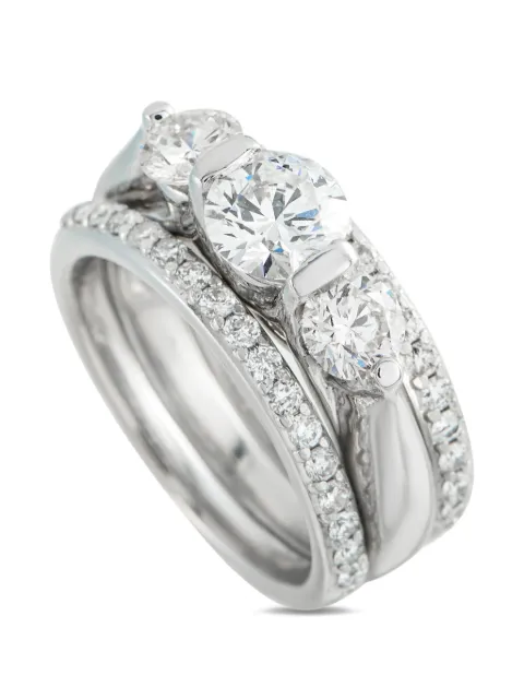LB Exclusive embellished diamond ring Silver MF19011626