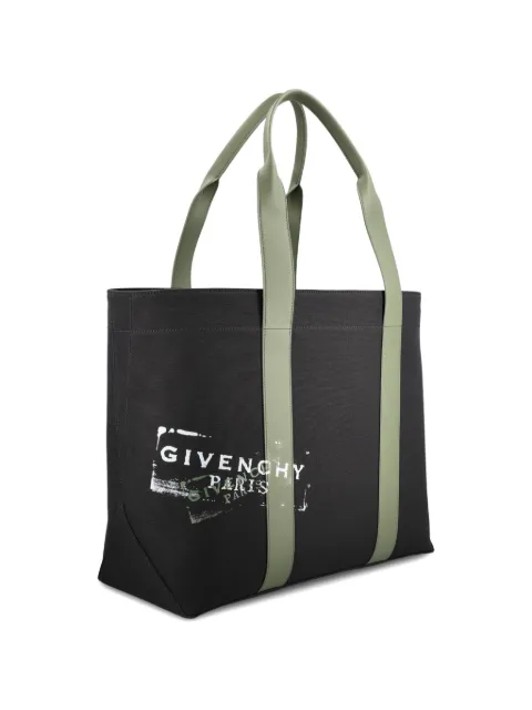 Givenchy logo-print cotton tote bag Black BK50FHK21H