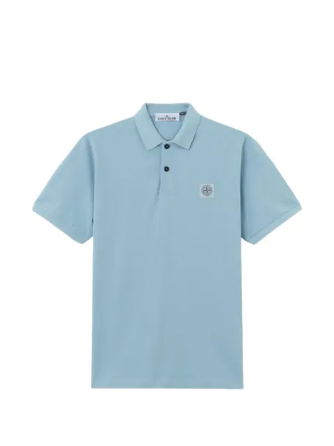 Stone Island logo-patch polo shirt Blue L1S1522002SCS0067