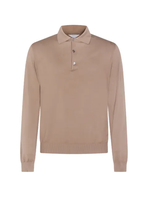 Malo long-sleeve polo shirt Brown UXD145F3L27E3589