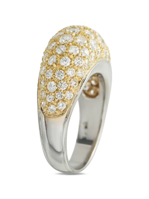 LB Exclusive 18k white gold diamond dome ring Silver MF09011926