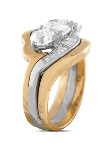 LB Exclusive 14k yellow gold emerald-cut diamond ring Gold MF08011626