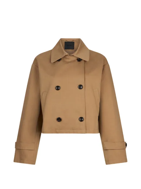 LIU JO short gabardine trench coat Brown CA6201T521AP9575