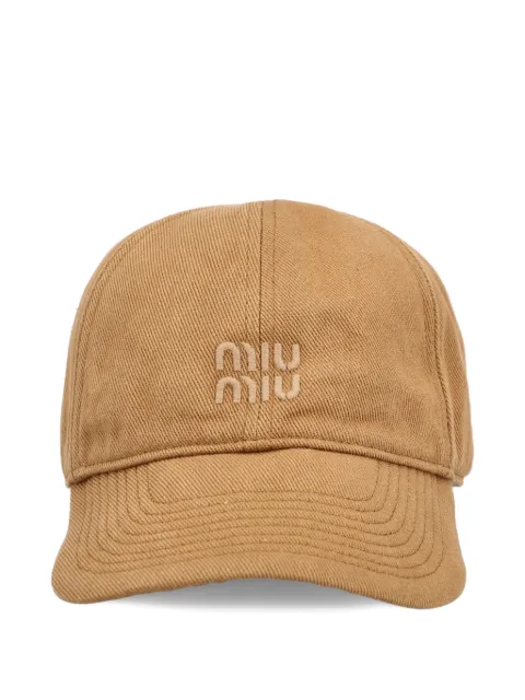 Miu Miu drill baseball cap Neutrals 5HC3702CR2
