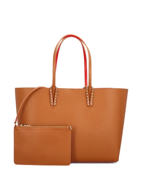 Christian Louboutin studded leather shoulder bag Brown 1255044CM6T